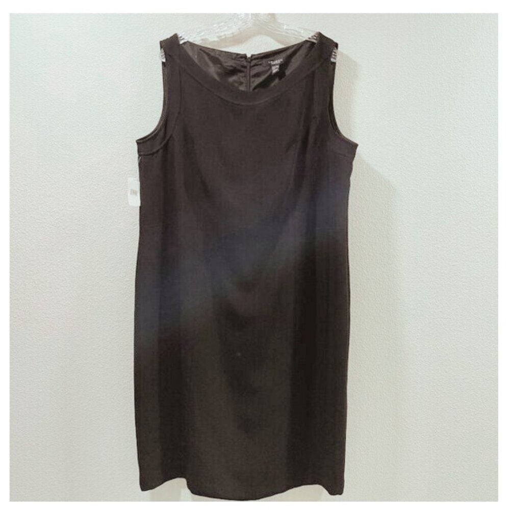 Louben Sleeveless Lined Classic Black Tailored Sheath Dress Women Plus 20W NWT